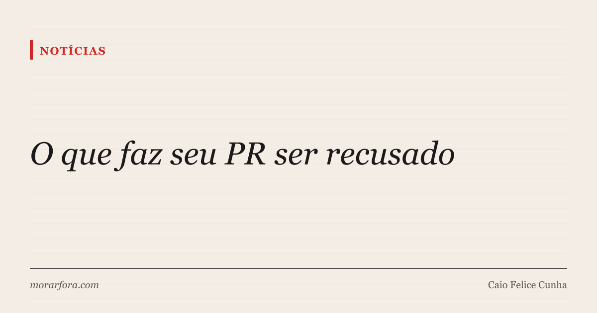 Capa editorial: principais razões de recusa de PR canadense para brasileiros